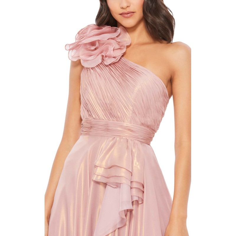 Glamorous Ruffled A-line Gown Dress