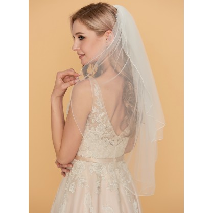 Two-tier Pencil Edge Waltz Bridal Veils