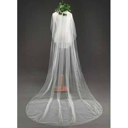 Two-tier Cut Edge Cathedral Bridal Veils