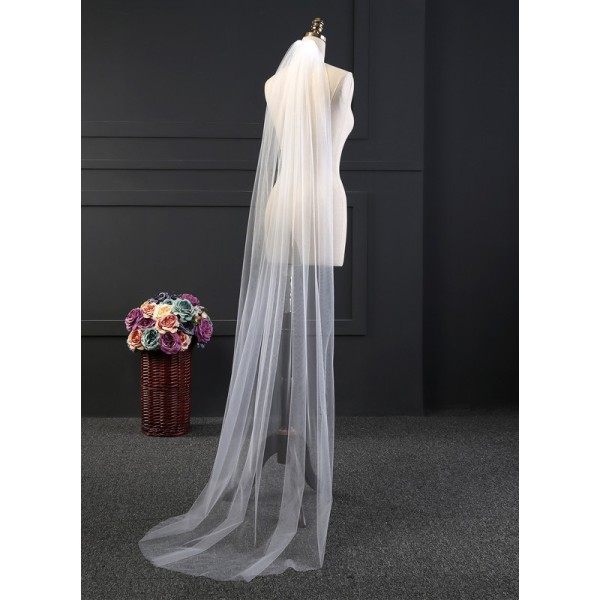 One-tier Cut Edge Chapel Bridal Veils