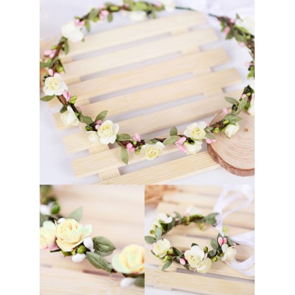Artificial Silk/Paper With Ribbon Flower Headband