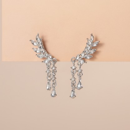 Ladies' Shining Alloy With Irregular Cubic Zirconia Earrings