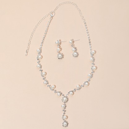 Ladies' Elegant Alloy With Irregular Rhinestone Jewelry Sets