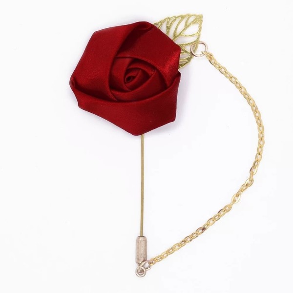 Classic Free-Form Satin Boutonniere (Sold in a single piece) -