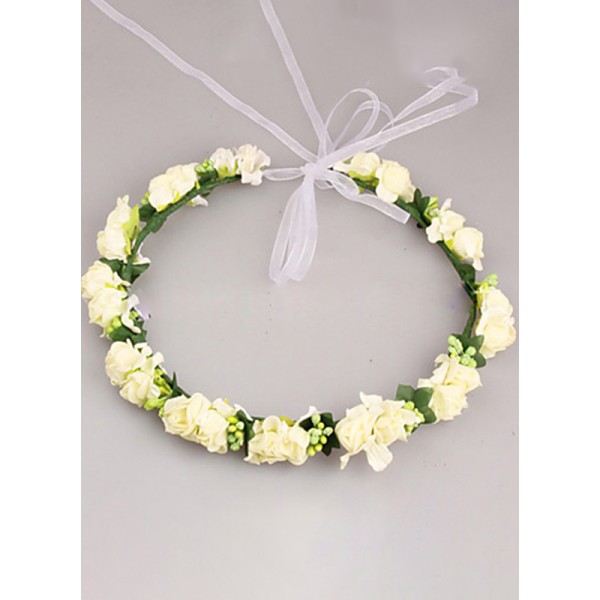 Flower Girl PE Flower Headband With Flower