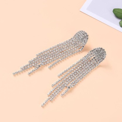 Ladies' Beautiful Alloy With Irregular Cubic Zirconia Earrings