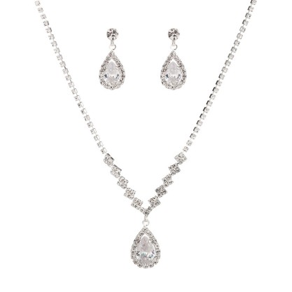 Ladies' Shining Alloy With Irregular Cubic Zirconia Jewelry Sets