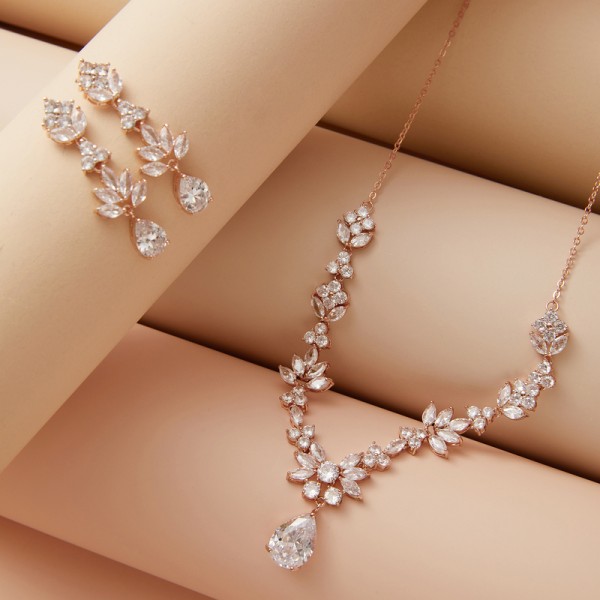 Ladies' Beautiful Alloy With Irregular Rhinestone Jewelry Sets