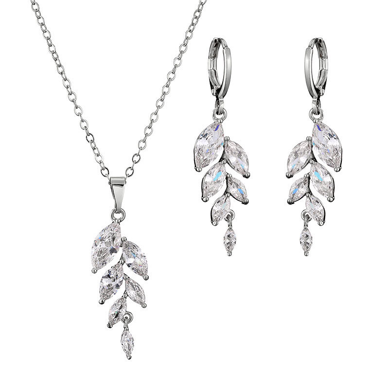 Ladies' Elegant Alloy With Irregular Cubic Zirconia Jewelry Sets