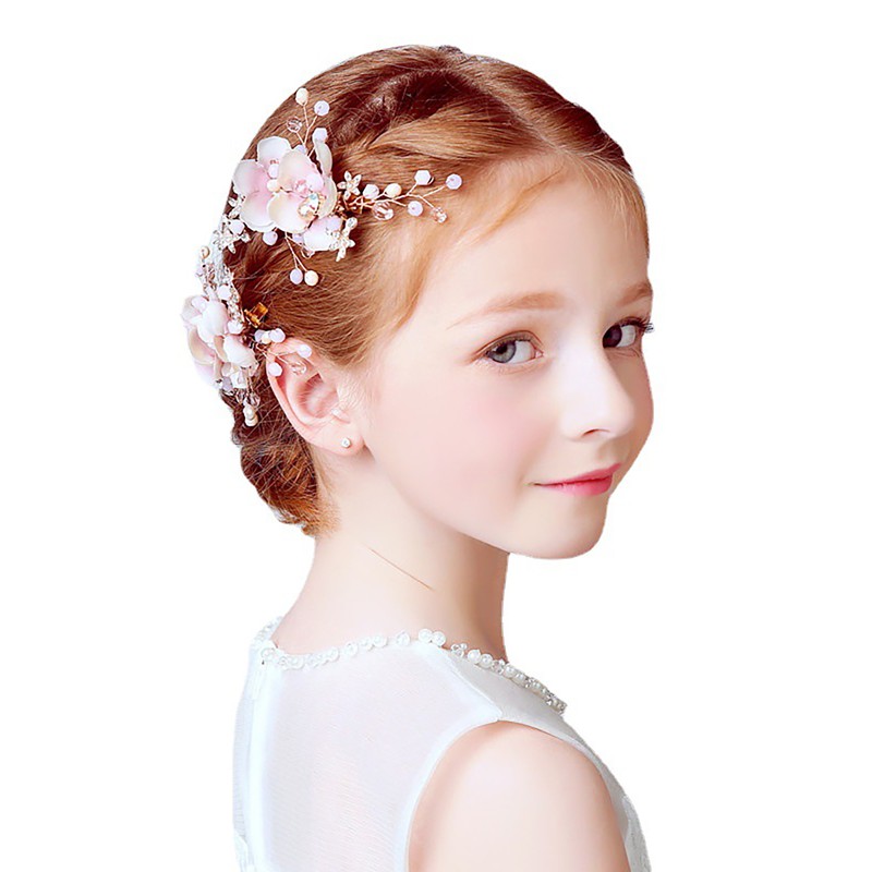 Flower Girl Alloy Headbands/Hairpins (Set of 2 pieces)