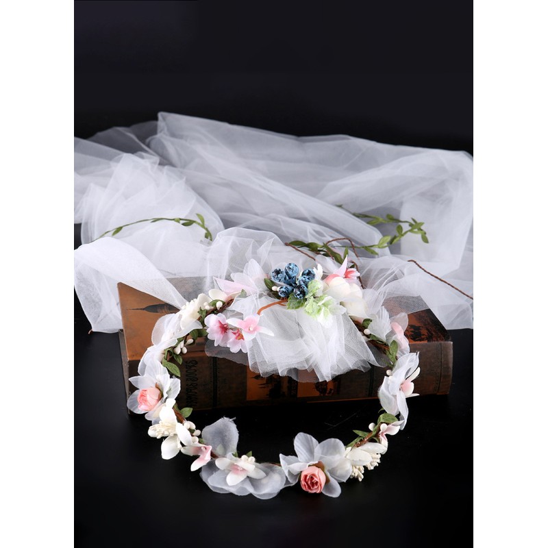 Flower Girl Alloy/Artificial Flower Fenduchs With Lace/Flower