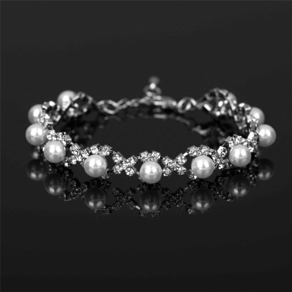 Ladies' Elegant/Beautiful/Classic Alloy With Irregular Cubic Zirconia Bracelets