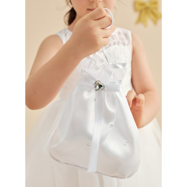 Flower Girl Satin/Polyester Handbag With Flower/Beading/Sequin/Ribbon