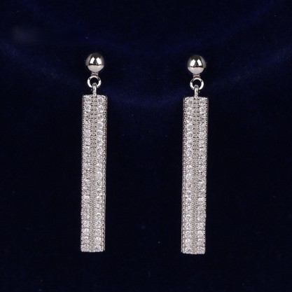 Elegant/Beautiful/Classic/Pretty Alloy With Round Rhinestone Earrings