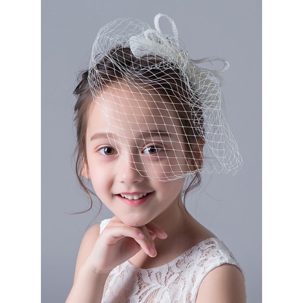 Flower Girl Imitation Pearls/Lace Fenduchs/Hairpins With Beading