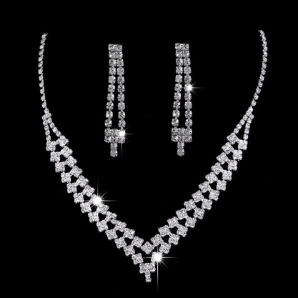 Ladies' Beautiful/Attractive Alloy With Round Rhinestone Jewelry Sets