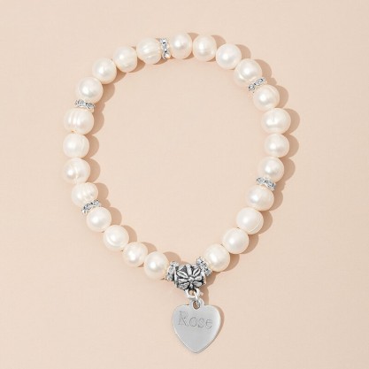 Personalized Child's Personalized Pearl&Imitation pearl With Round Pearl Bracelets