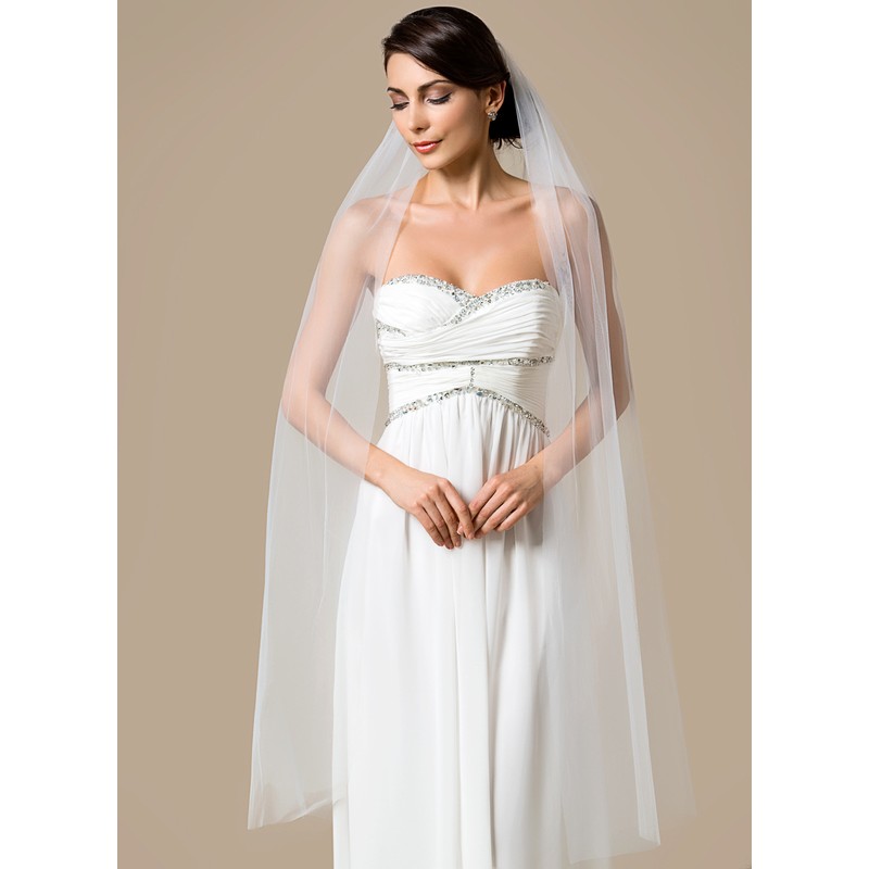 One-tier Cut Edge Waltz Bridal Veils