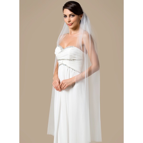 One-tier Cut Edge Waltz Bridal Veils